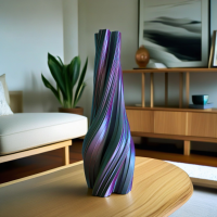 Mehrfarbige 3D-Vase Twist – Dekorative Spiralvase