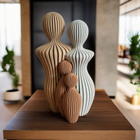 Familien-Skulptur 3D-Druck – moderne Dekofigur mit...