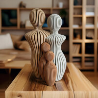 Familien-Skulptur 3D-Druck – moderne Dekofigur mit...