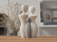 Familien-Skulptur 3D-Druck – moderne Dekofigur mit Eltern & Kindern