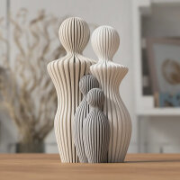 Familien-Skulptur 3D-Druck – moderne Dekofigur mit Eltern & Kindern